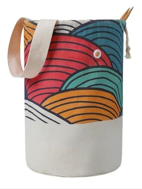 Multicolor Wave Canvas Travel Project Bag